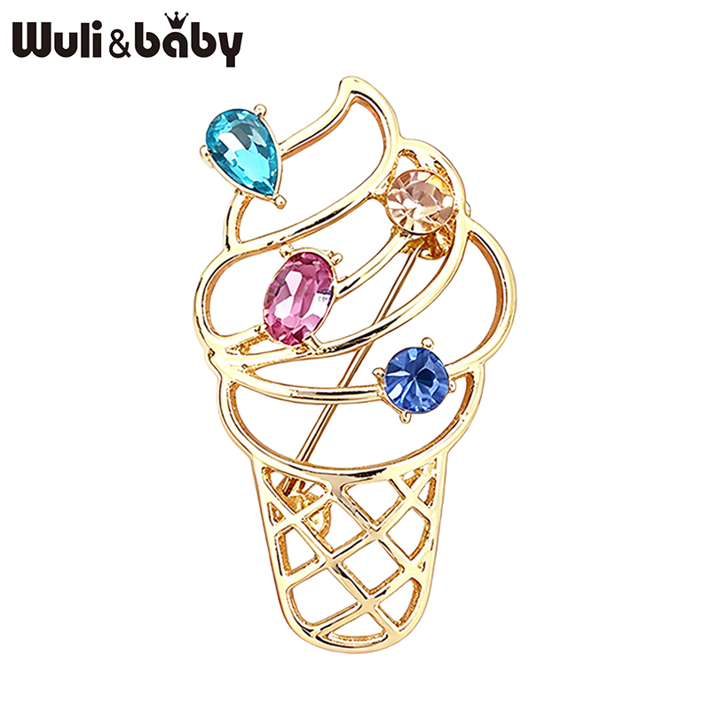 Baby Products Lotion - Wuli&baby Cute Ice Cream Cone Brooches