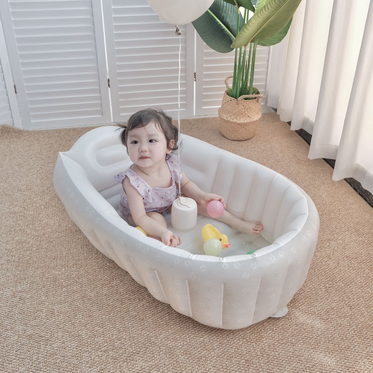1PC Cartoon Inflatable Bathtub - Baby Products For Newborn recension och pris